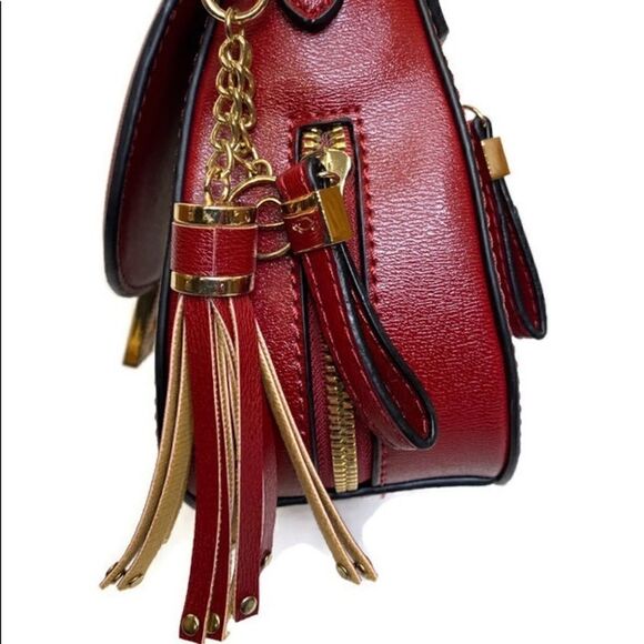 CARPISA RED Faux Leather Mini Shoulder Handbag NWOT - Picture 6 of 10